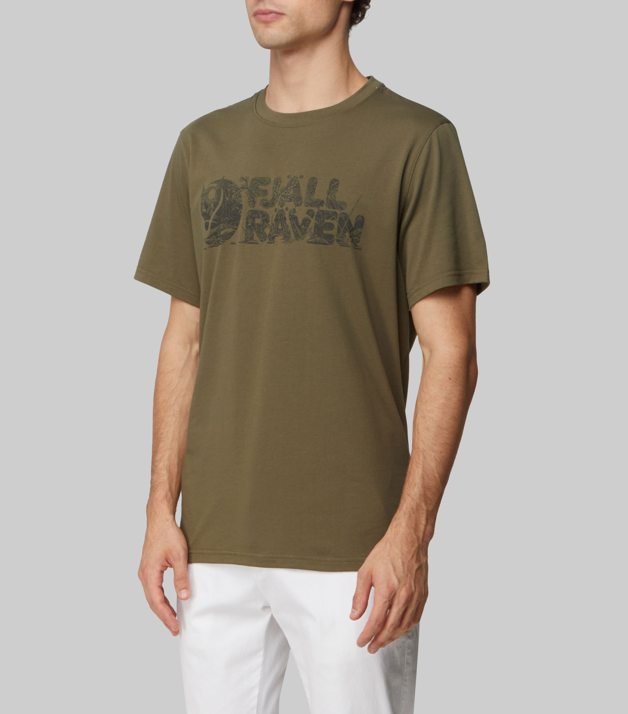 Playera de cuello redondo y manga corta estampada Hombre Fjällräven